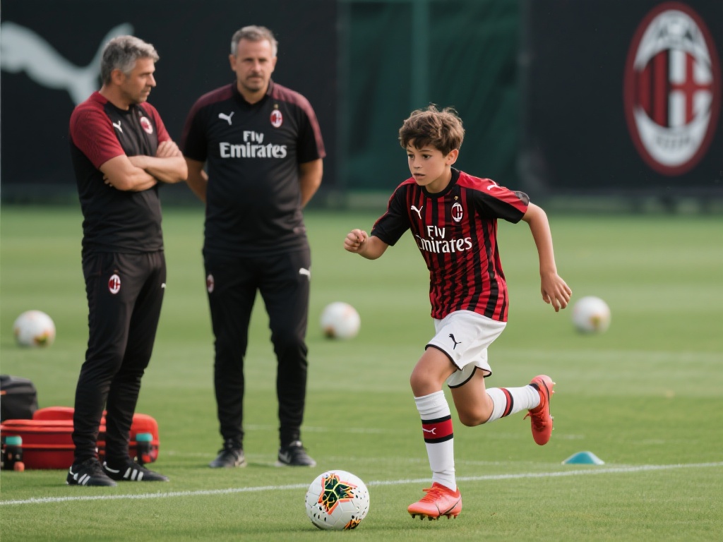 米兰体育总监对话分享对年轻球员培养的独特见解 (米兰体育总监深度对话:分享年轻球员培养的独特见解与实践经验) 以米兰青训营中的一位新星为例,这位16岁的边锋在加